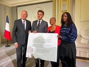 Emmanuel Macron célèbre l’héritage de la loi Taubira à l'Elysée